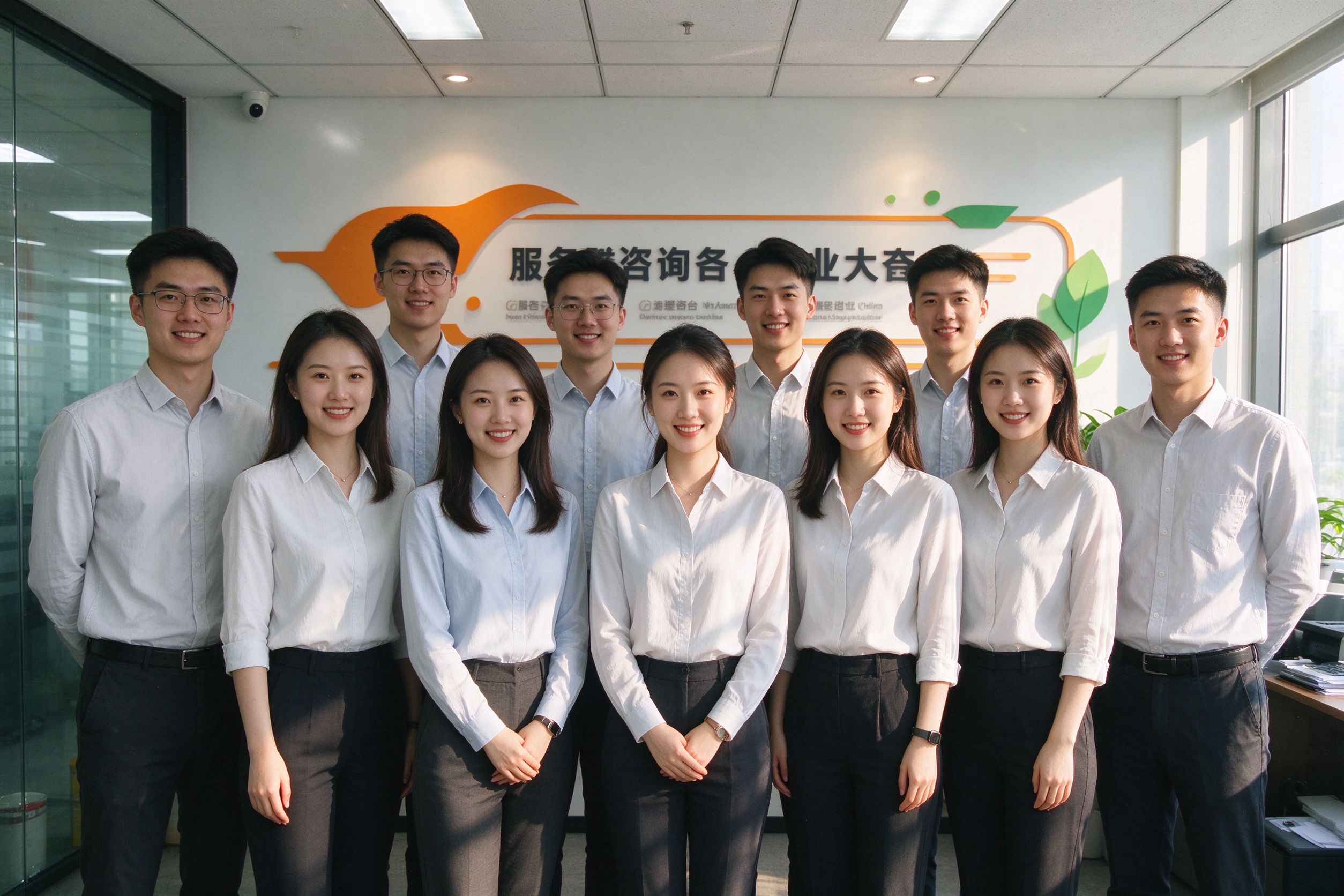 八大员报考咨询服务团队合影